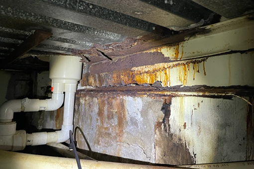 Image of Pipe Under the Sink Captured During Building Inspection of Kissimmee Property